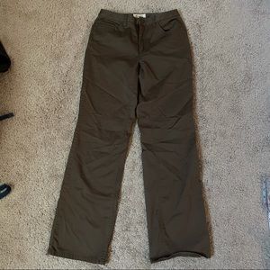 Brown mid rise pants